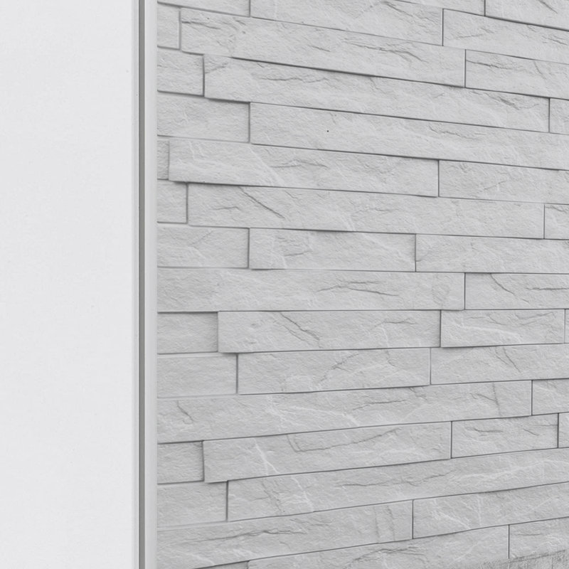 Innovera Decor by Palram 48" x 0.5" Metal Edge Trim Tile Trim in White